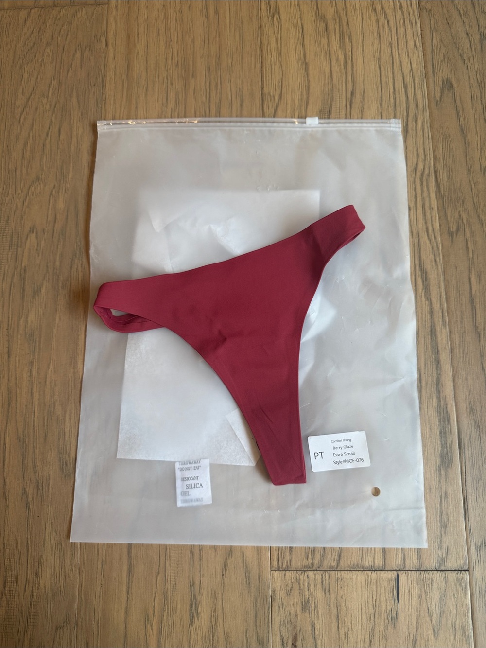 NWT GAUI Berry Glaze Comfort Thong Panty XS